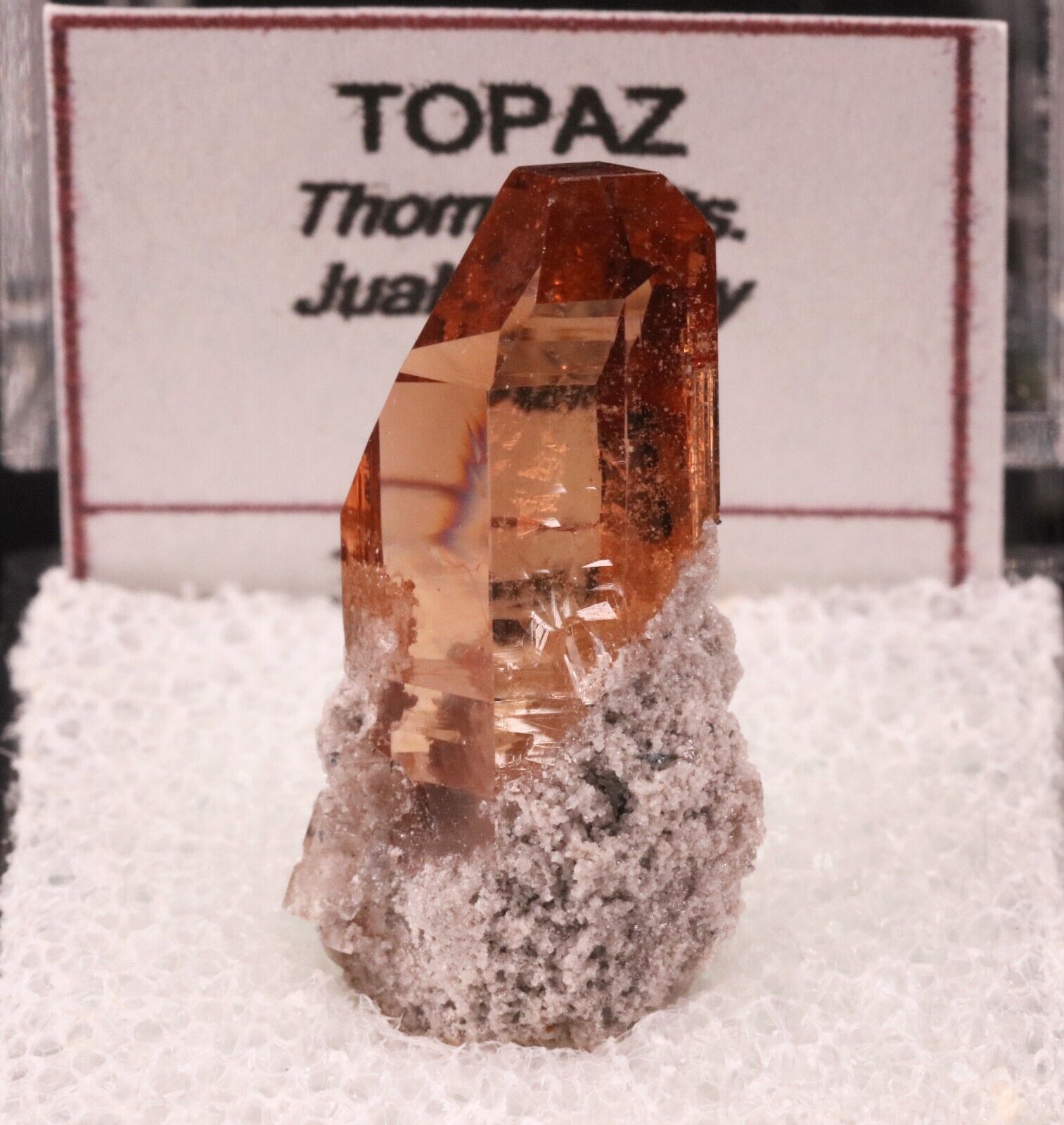 Superb Sherry Colored Total Gem Topaz Crystal w/ Rhyolite Matrix - Juab Co. Utah