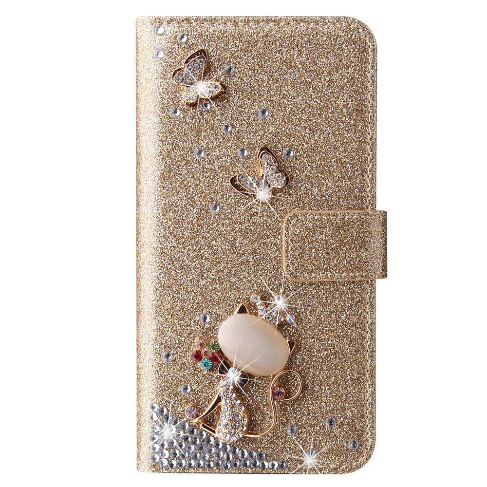 Bling Diamond Fox Wallet Phone Case For Samsung Note 20 A51 A71 A72 A13 A53