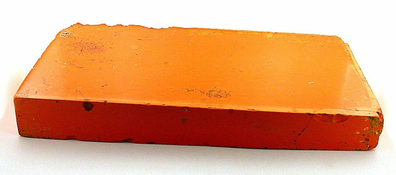 940 Gram Carving Block Orange Peach Coral Synthetic Cabochon Resin Rough SB24