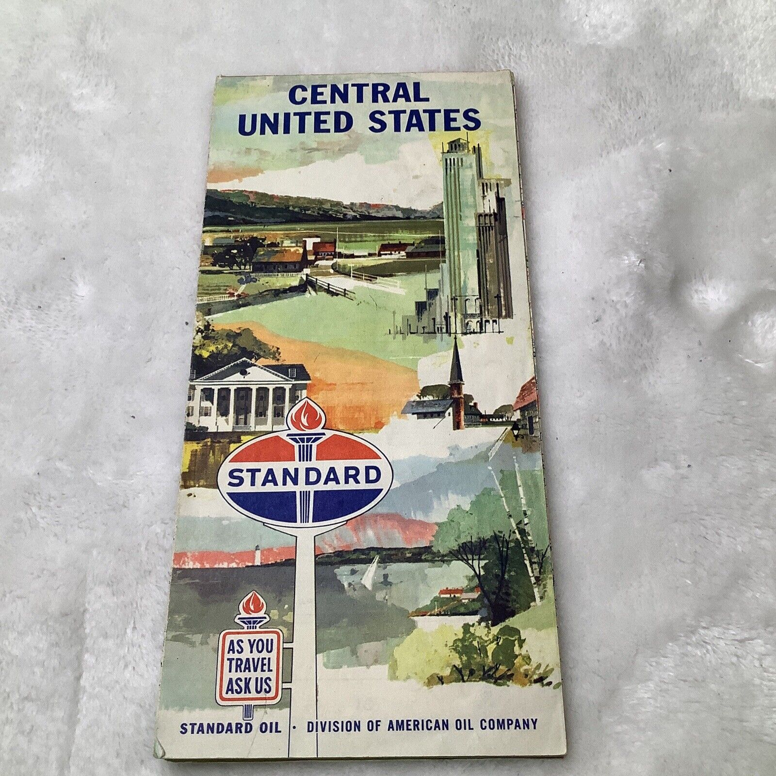 Vintage Standard Central United States Gas Station Travel Road Map~A50