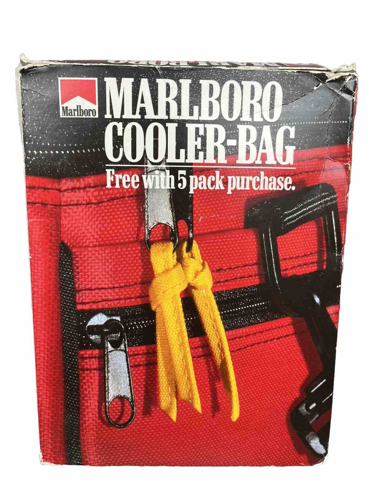 New 1995 MARLBORO COOLER FOOD LUNCH DRINK NYLON INSULATED RED BAG NOS