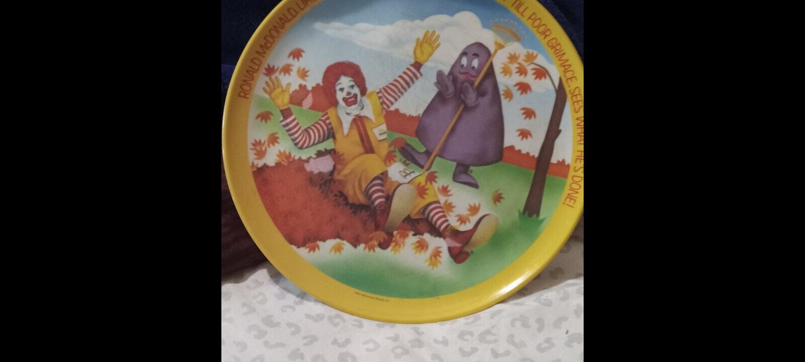 1977 Vintage Seasons Ronald McDonald's 37 Plates by Lexington Made USA Fall 