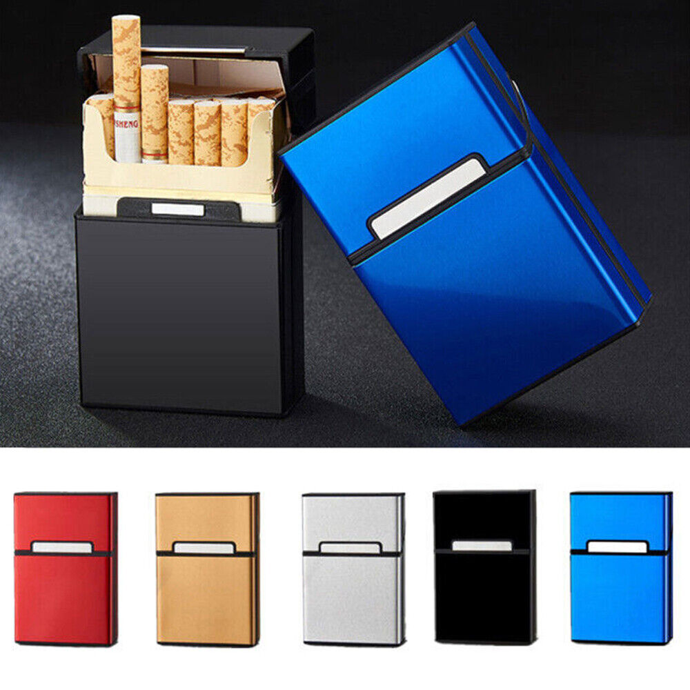 Aluminum Metal Tobacco Holder Cigarette Case Storage Pocket Box for 20 Cigarette