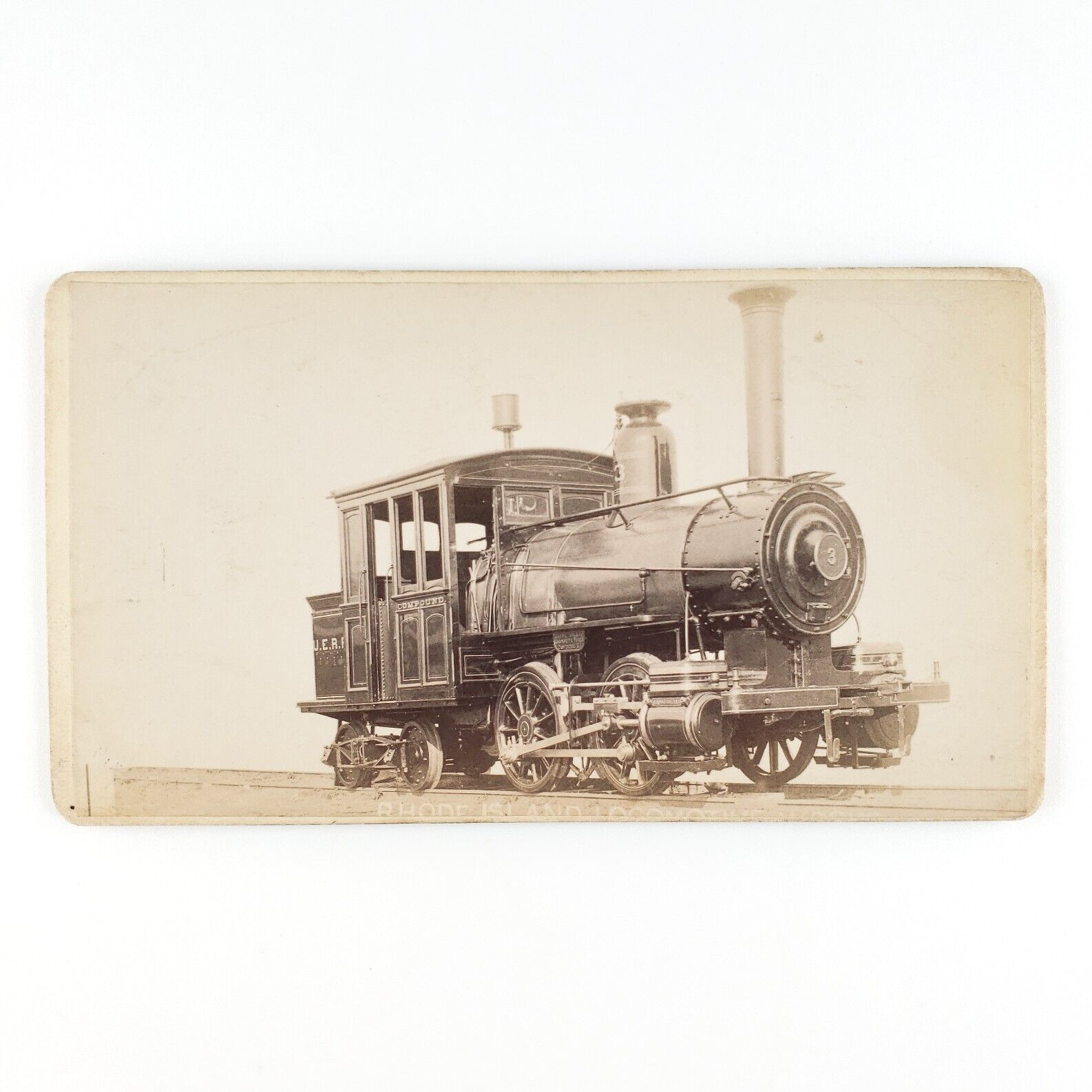 Rhode Island Locomotive Works Photo c1885 Railway Train Railroad Engine RI D1162