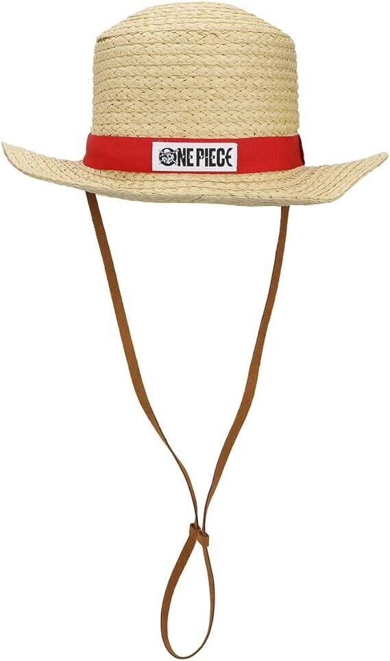Netflix Official One Piece Luffy Cosplay Straw Bucket Hat W/ Chin Rope Brown NEW