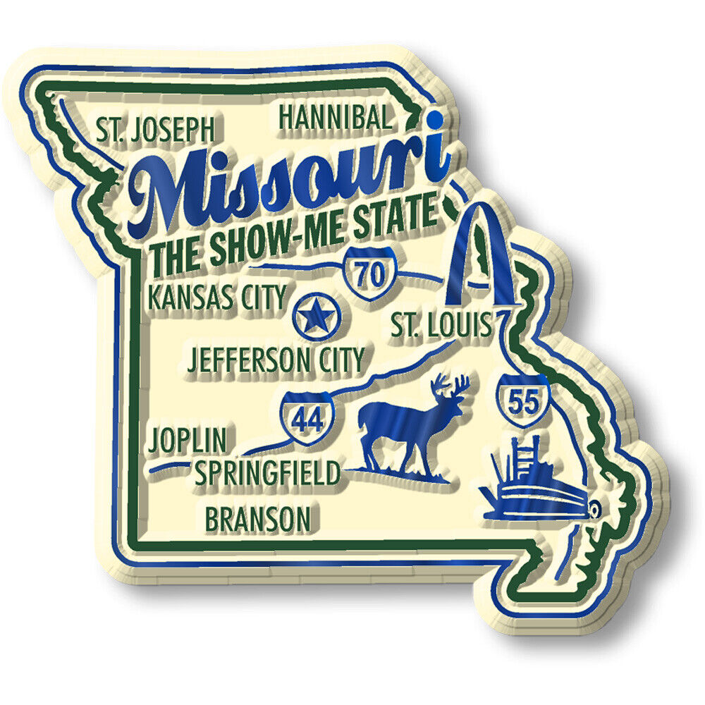 Missouri Premium State Magnet by Classic Magnets, 2.6\