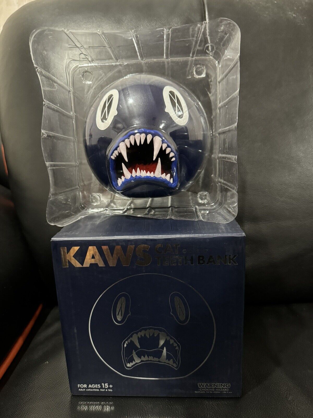 Kaws Cat Teeth Bank Blue
