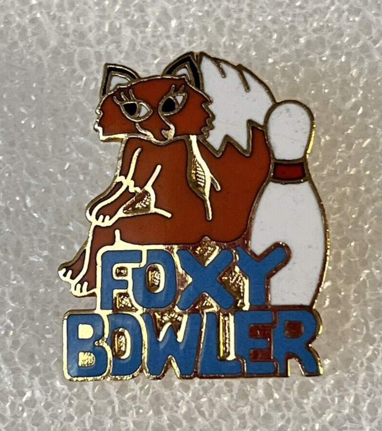 Vintage Foxy Bowler Lapel Hat Jacket Pin Bowling