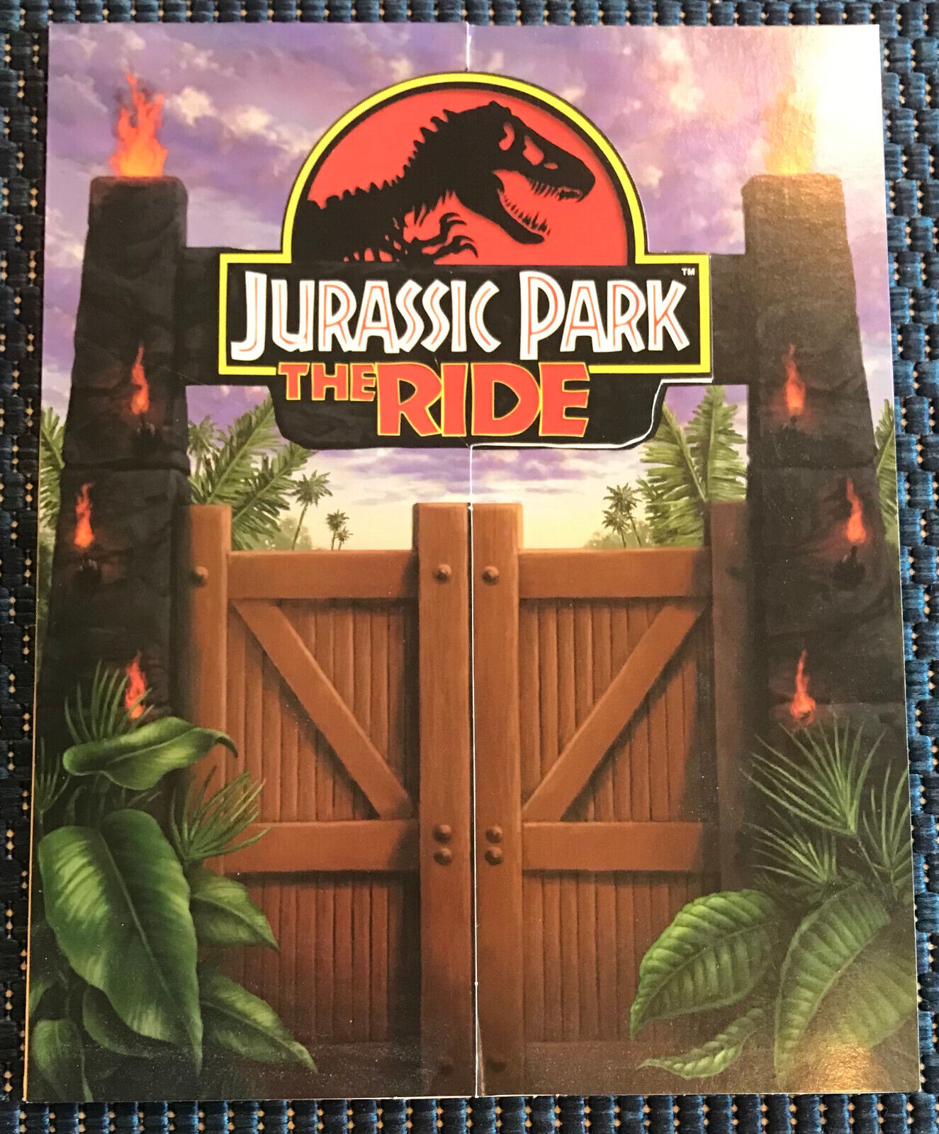 Vintage Jurassic Park the Ride Picture Frame Universal Studios Hollywood