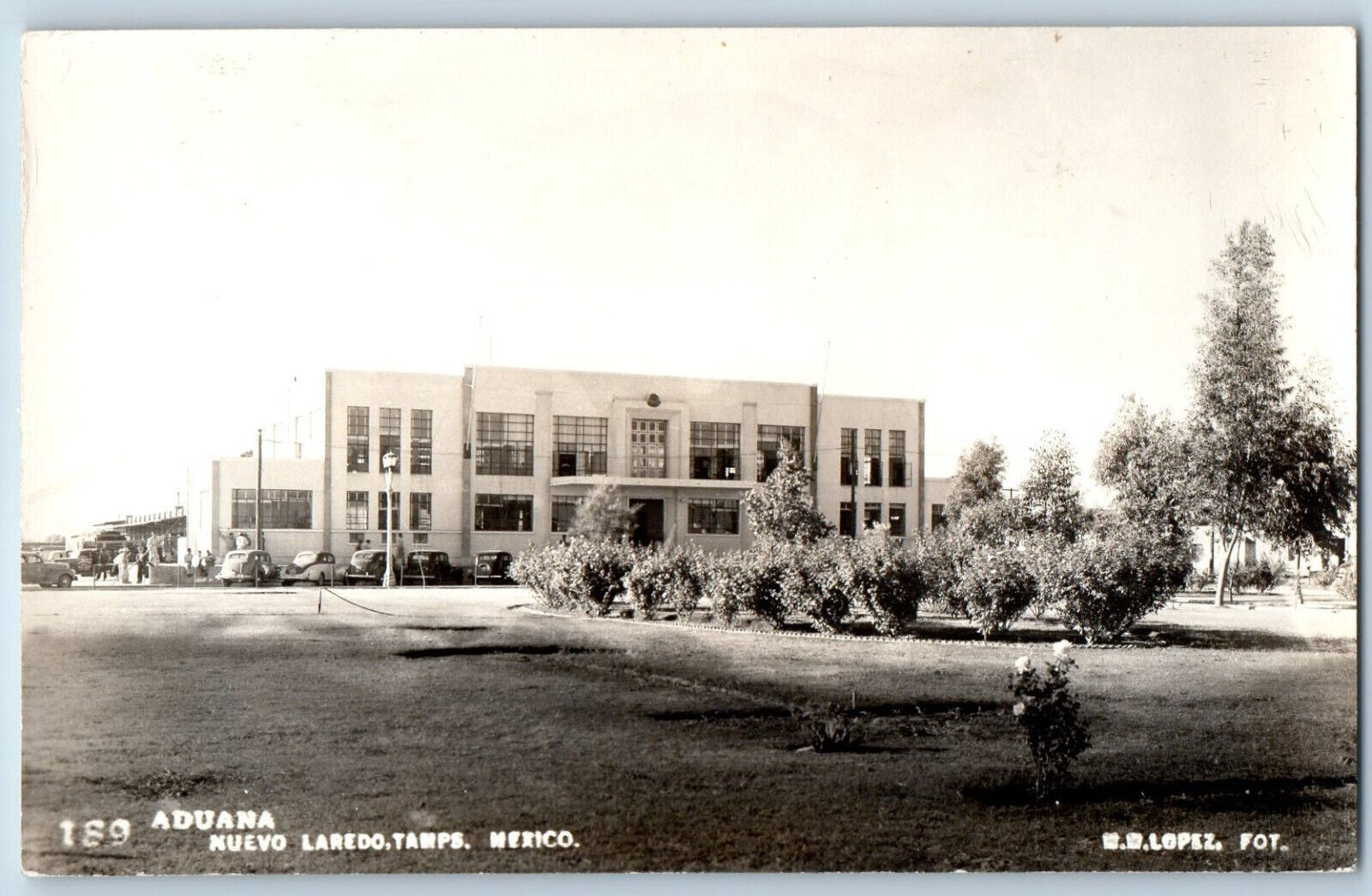 Nuevo Laredo Tamaulipas Mexico Postcard Aduana (Customs) c1930's RPPC Photo