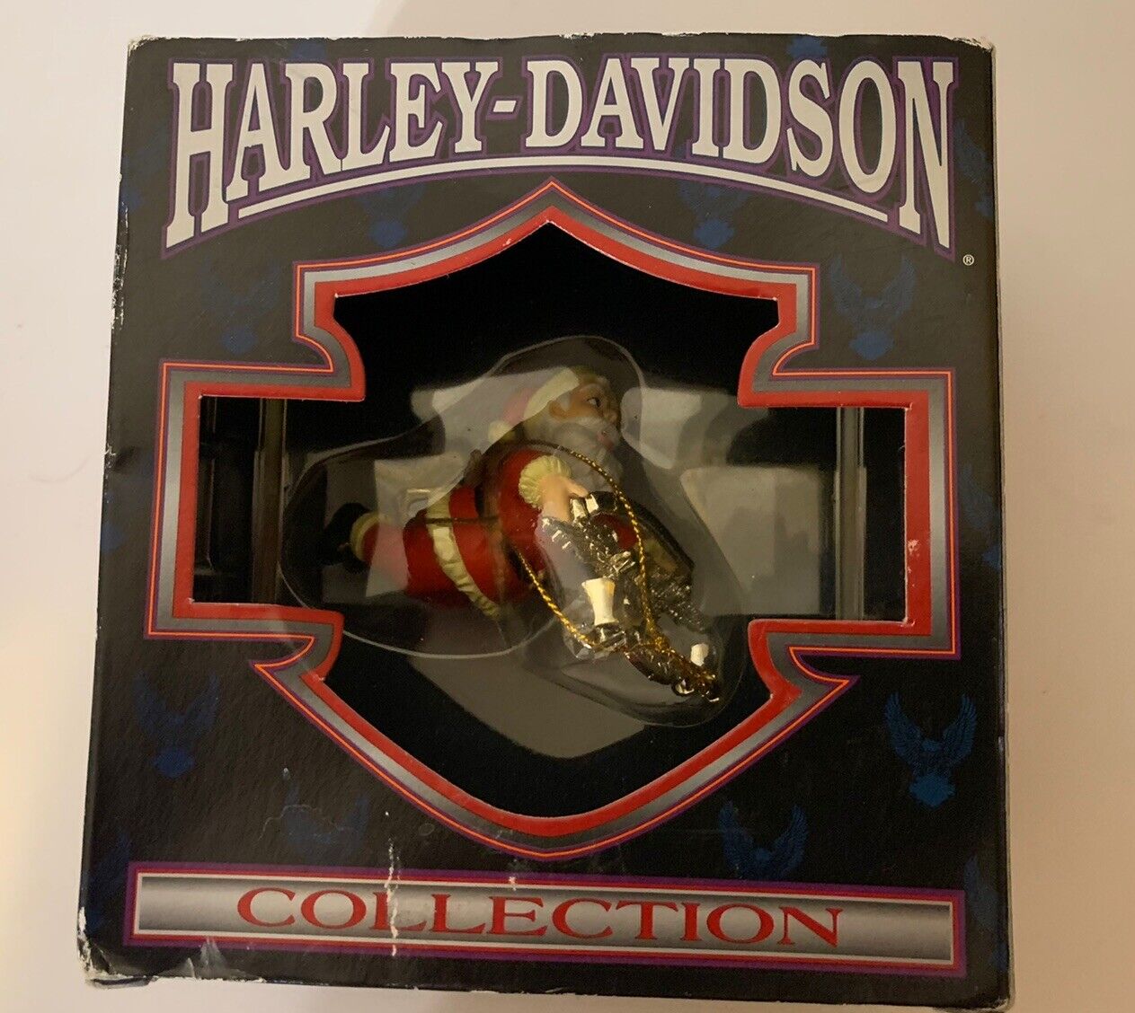 vintage harley davidson christmas ornaments In Box 1999
