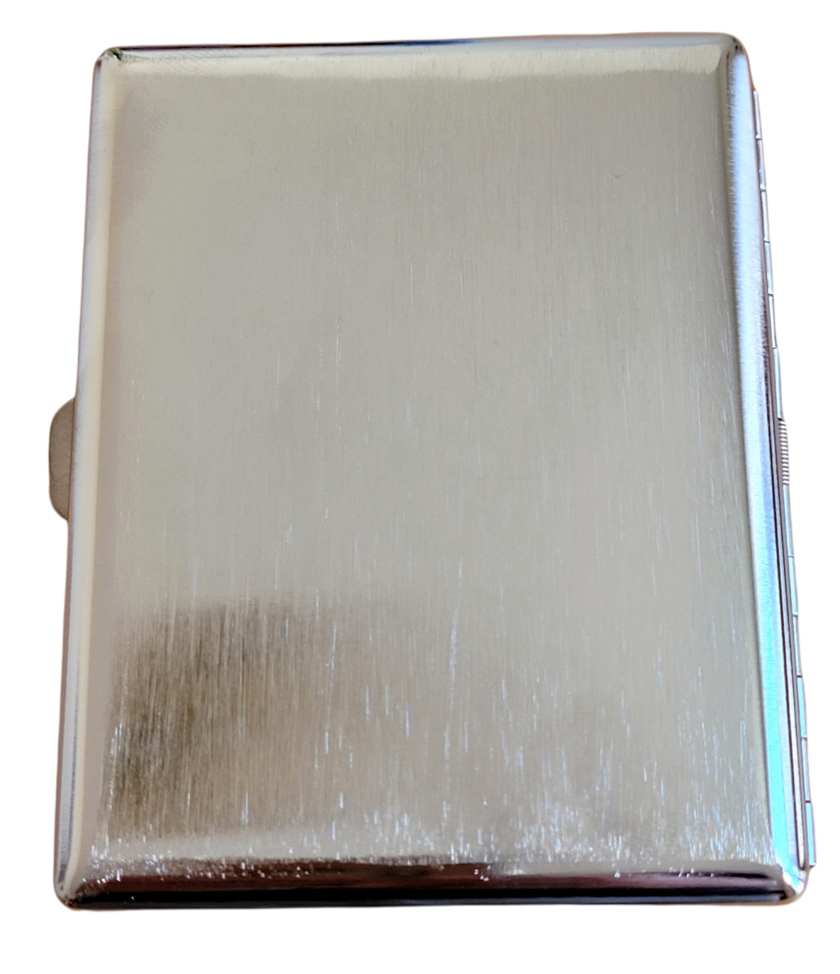 Metal Double Sided King & 100's Cigarette Case - Brushed Plain