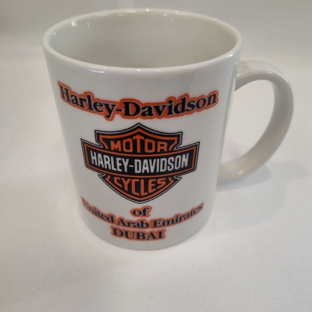 RARE Harley-Davidson United Arab Emirates DUBAI 10 oz Ceramic Coffee Mug VTG