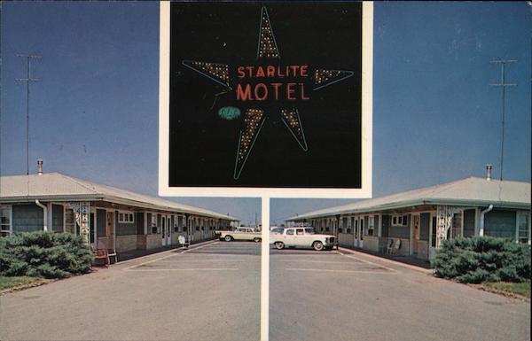 Lincoln,NE Starlite Motel Lancaster County Nebraska Chrome Postcard Vintage