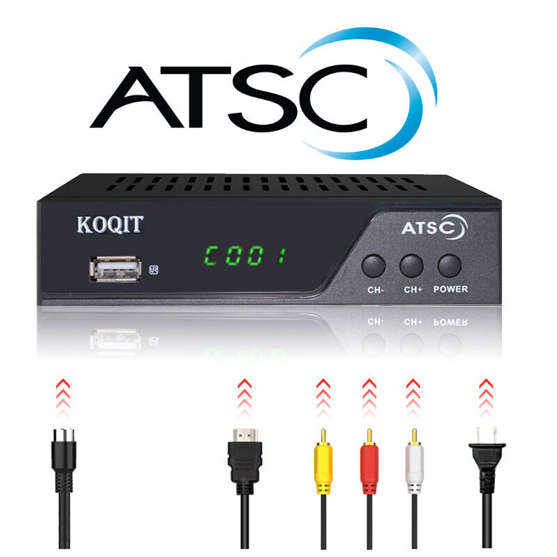 Clear Qam Atsc Digital Converter Box Analog FTA Cable Receiver Tuner TV Recorder