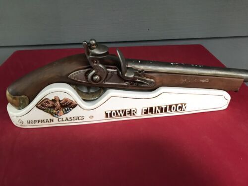 Hoffman Classics Tower Flintlock Pistol Decanter With Stand Included