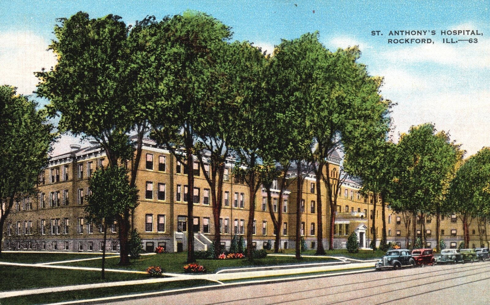 Vintage Postcard 1953 St. Anthony\'s Hospital Medical Building Rockford Illinois