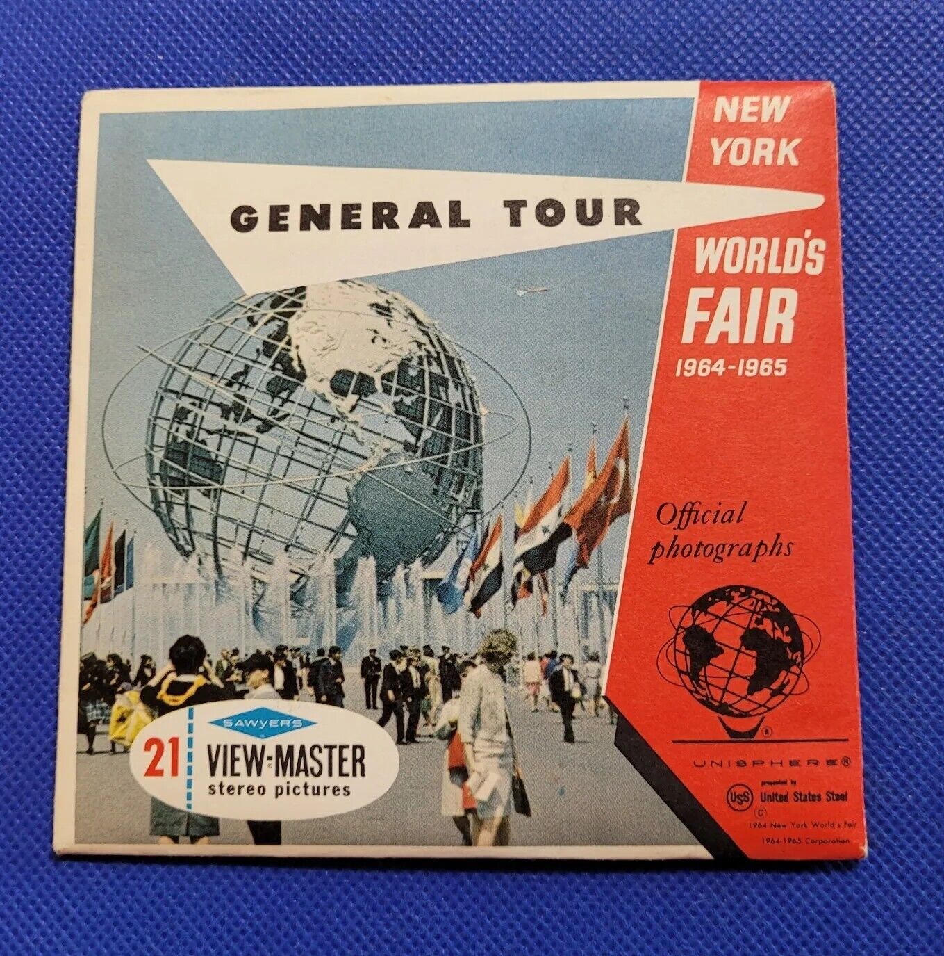 A671 New York World's Fair 64-65 General Tour view-master 3 Reels Packet