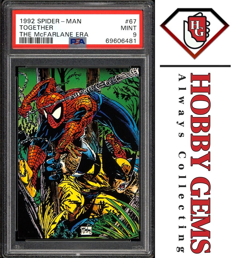 SPIDER-MAN WOLVERINE PSA 9 1992 Spider-Man the McFarlane Era Together #67 C3