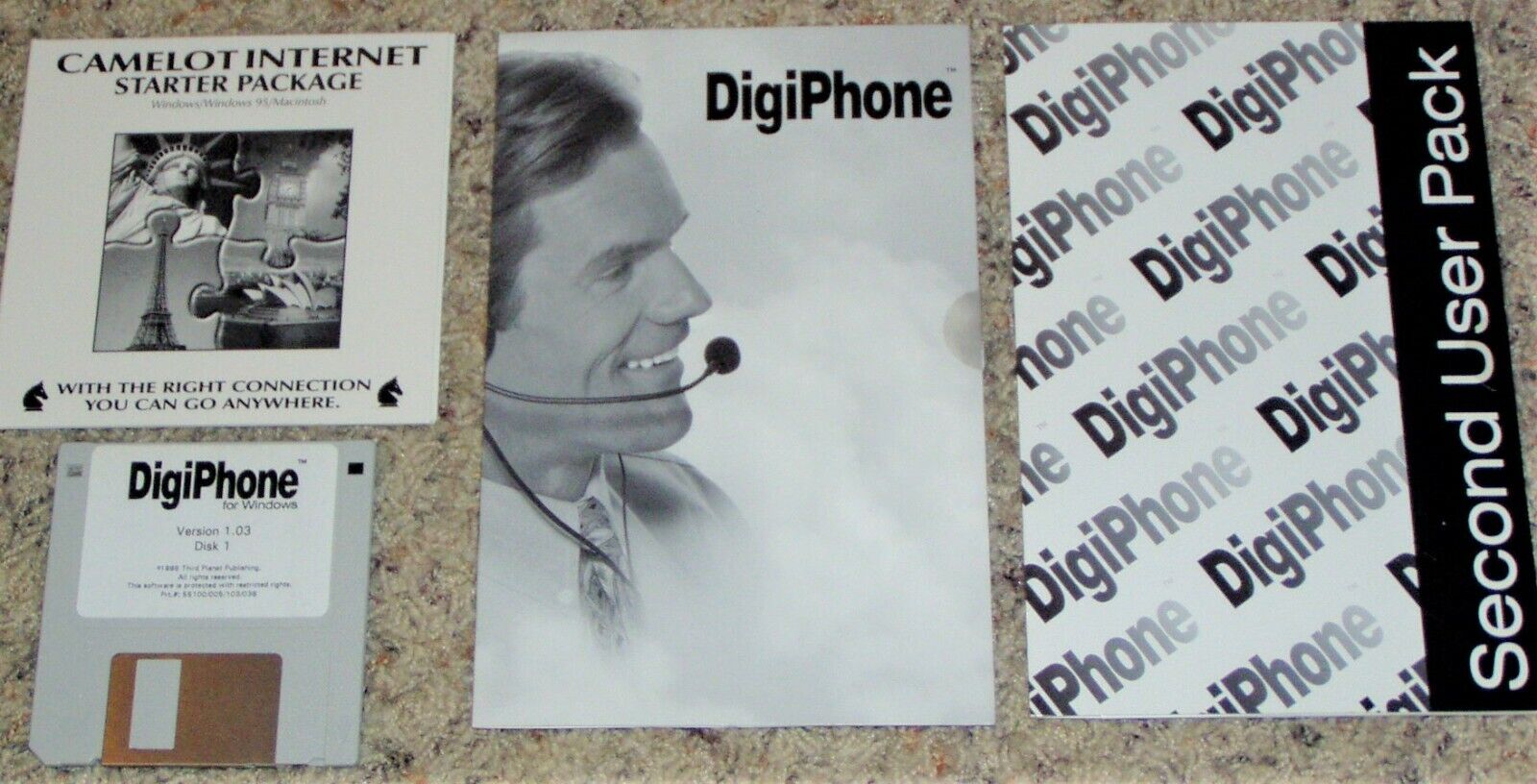 FOUR Copies Vintage Digiphone Third Planet Publishing Camelot Internet Software