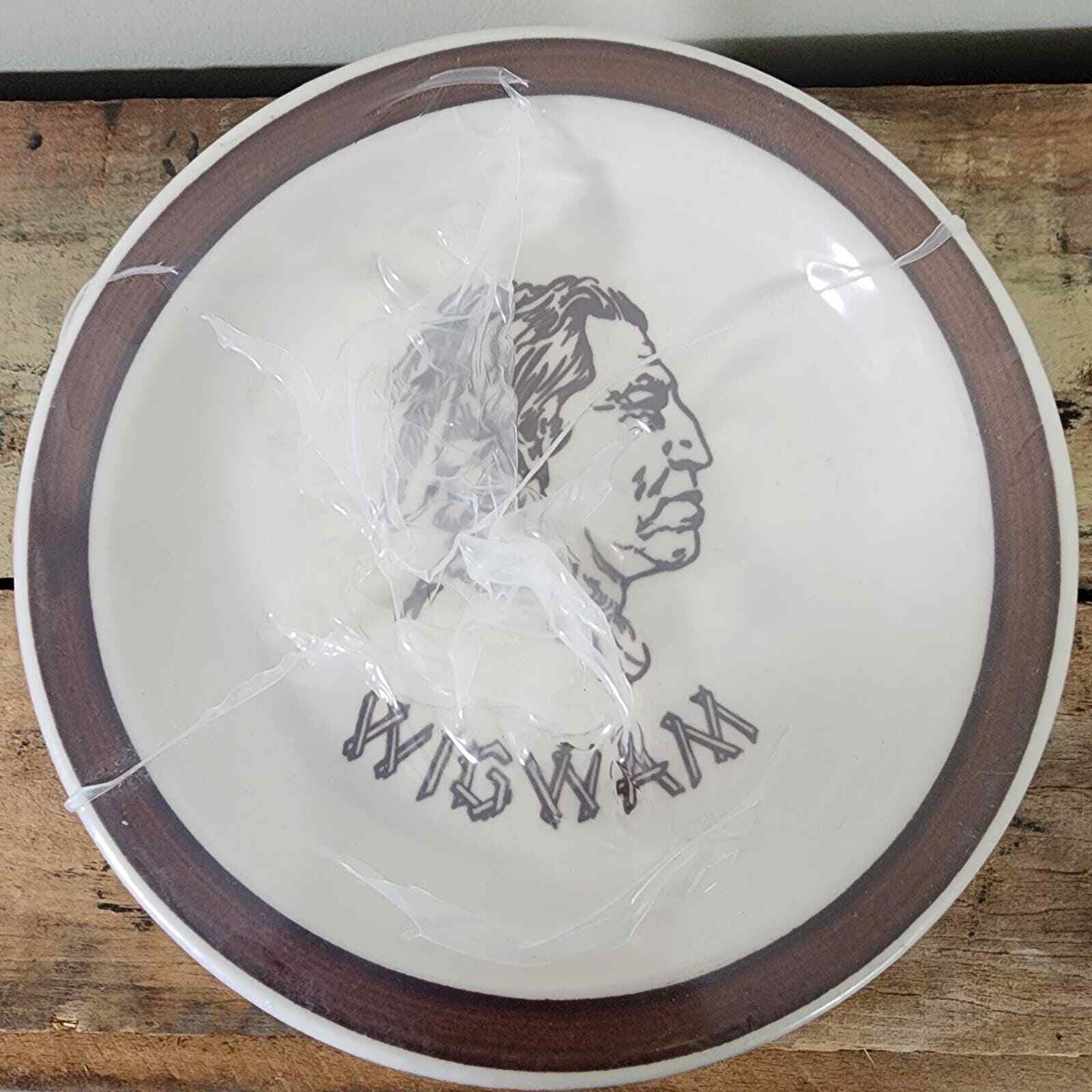 Vintage Oneida Wigwam tavern plate set of 9 new old stock Native American print 
