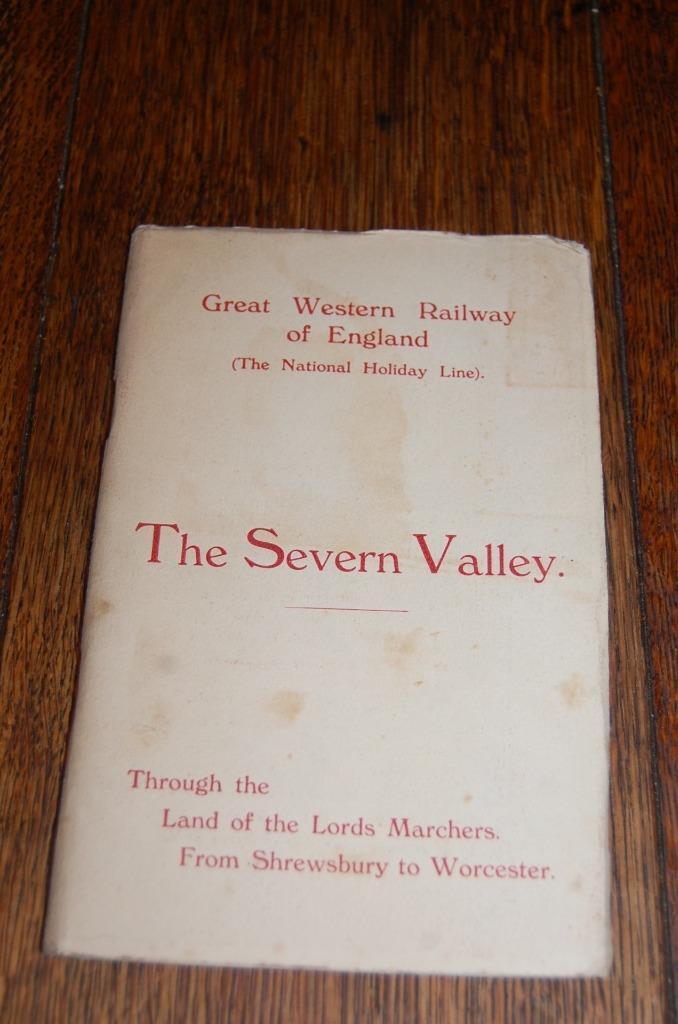 RARE 1913 WESTERN RAILWAY OF ENGLAND THE SEVERN VALLEY TRAVEL BOOKLET BROCHURE