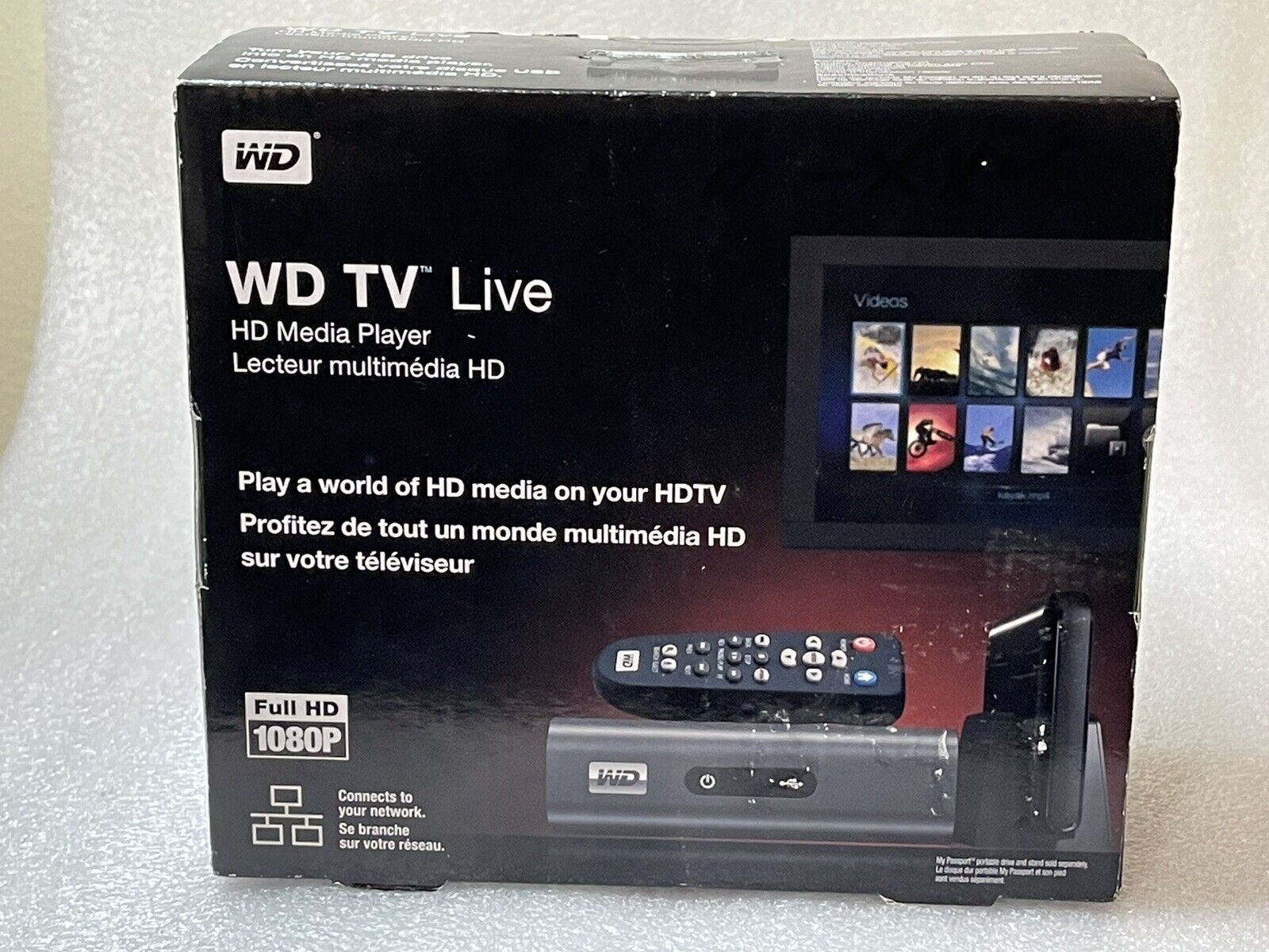 Western Digital WD TV Live WDBAAN0000NBK-00 HD Media Player Box Remote  New