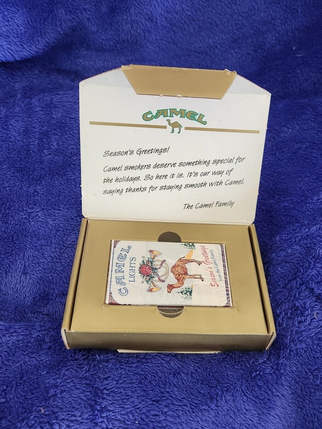 Vintage Camel Lights Seasons Greetings LE pack in original mailer~1995~collector