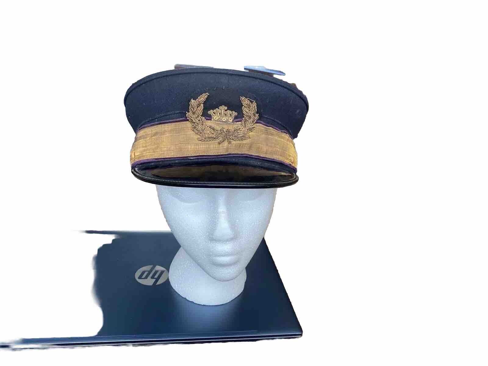 Vintage Masonic Officer Cap Sz 7 1/4