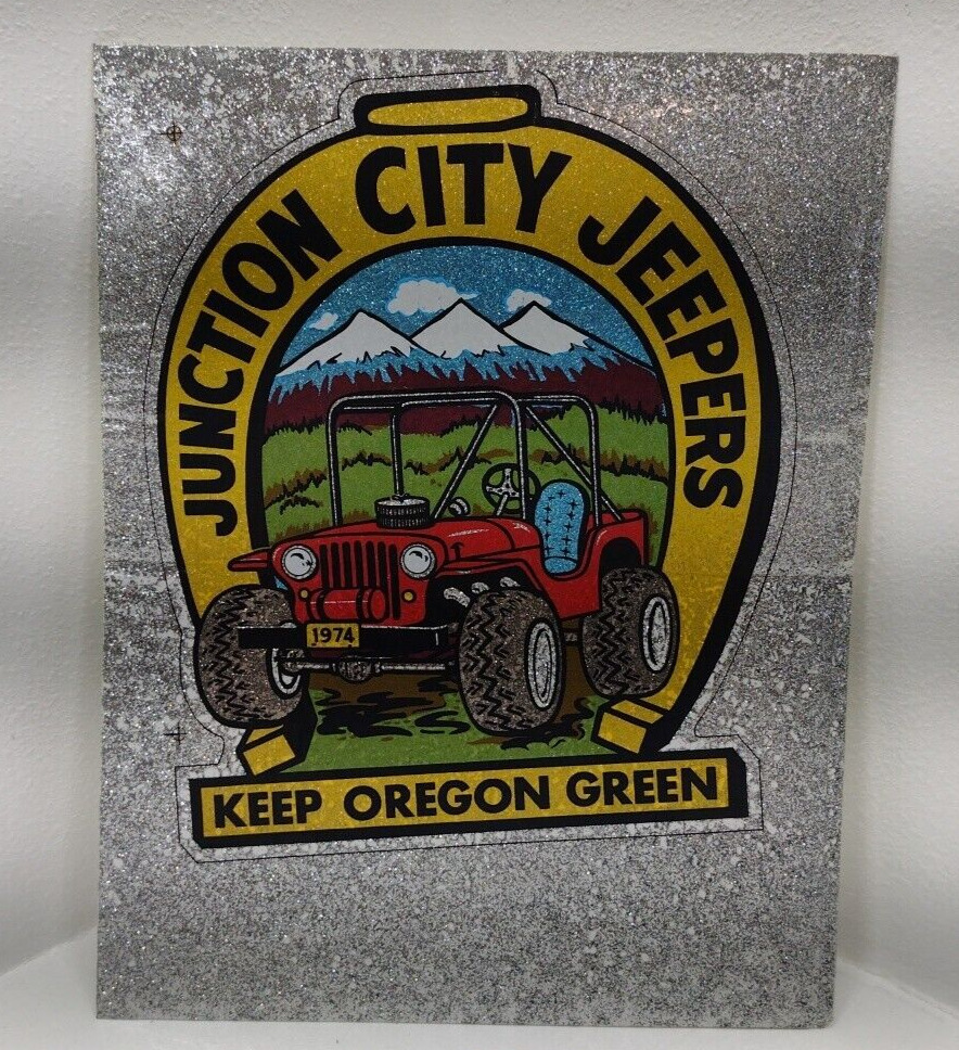 Vintage Original Jeep Sign Decal Oregon 1974 Advertising 12\