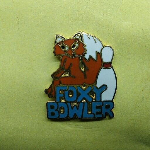 Foxy Bowler Pin Vintage