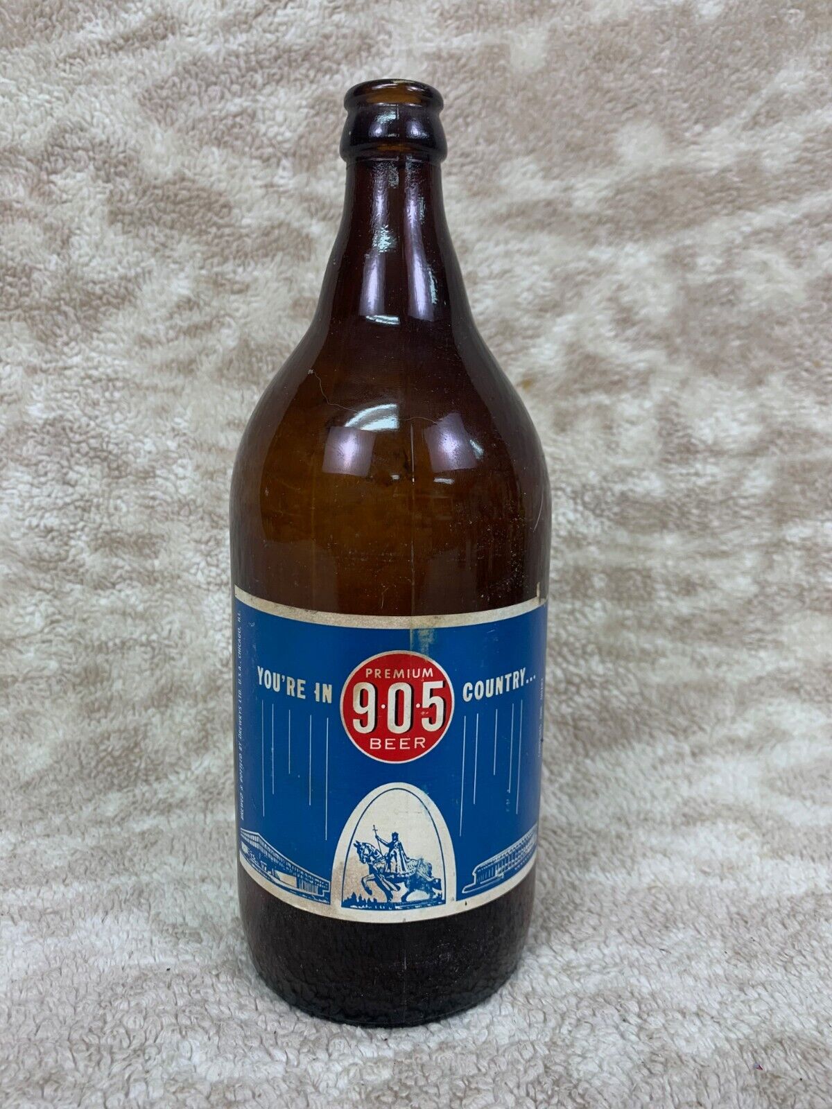 🍺🍺🍺🍺🍺🍺🍺🍺🍺Premium 905 Beer Bottle 1 Quart Empty BB3🍺🍺🍺🍺🍺🍺🍺🍺🍺