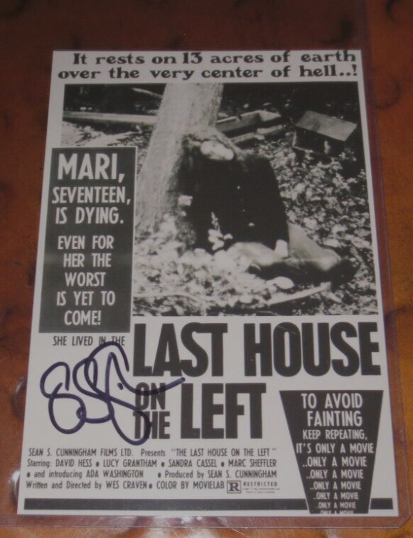 Sean Cunningham autographed PHOTO producer Last House on the Left Friday 13th