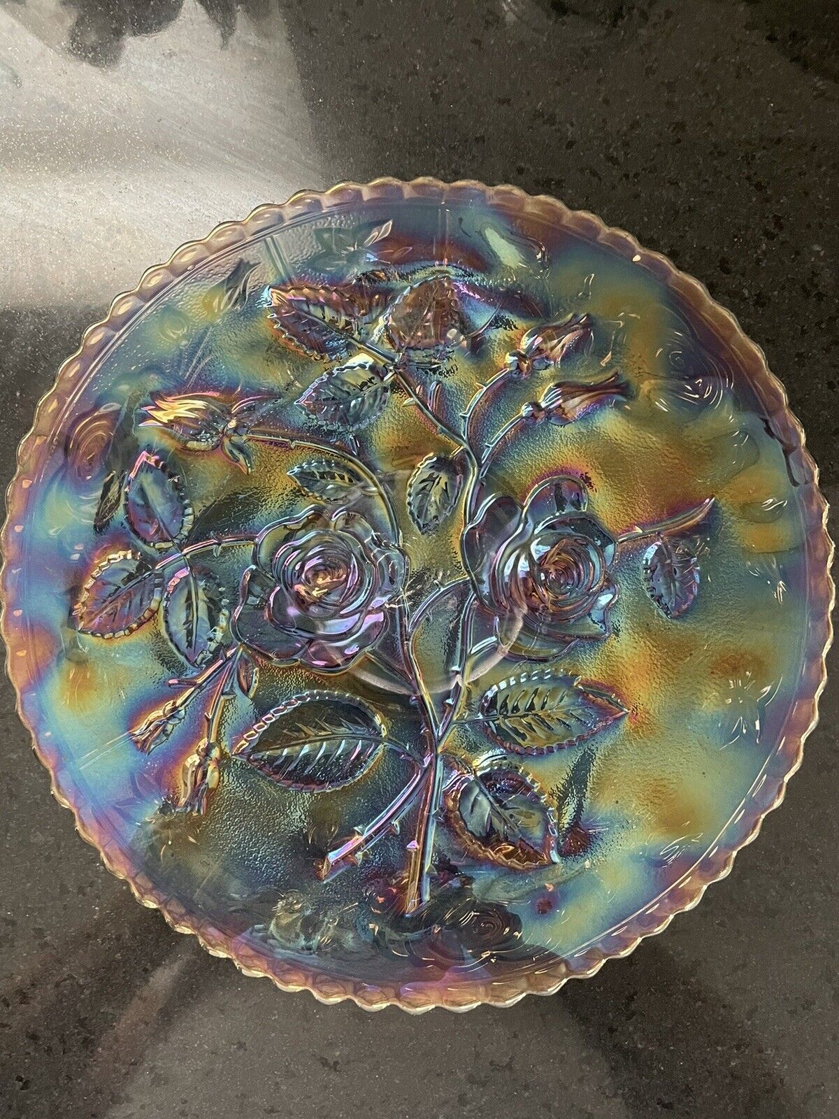 Vintage Imperial Open Rose Carnival Plate
