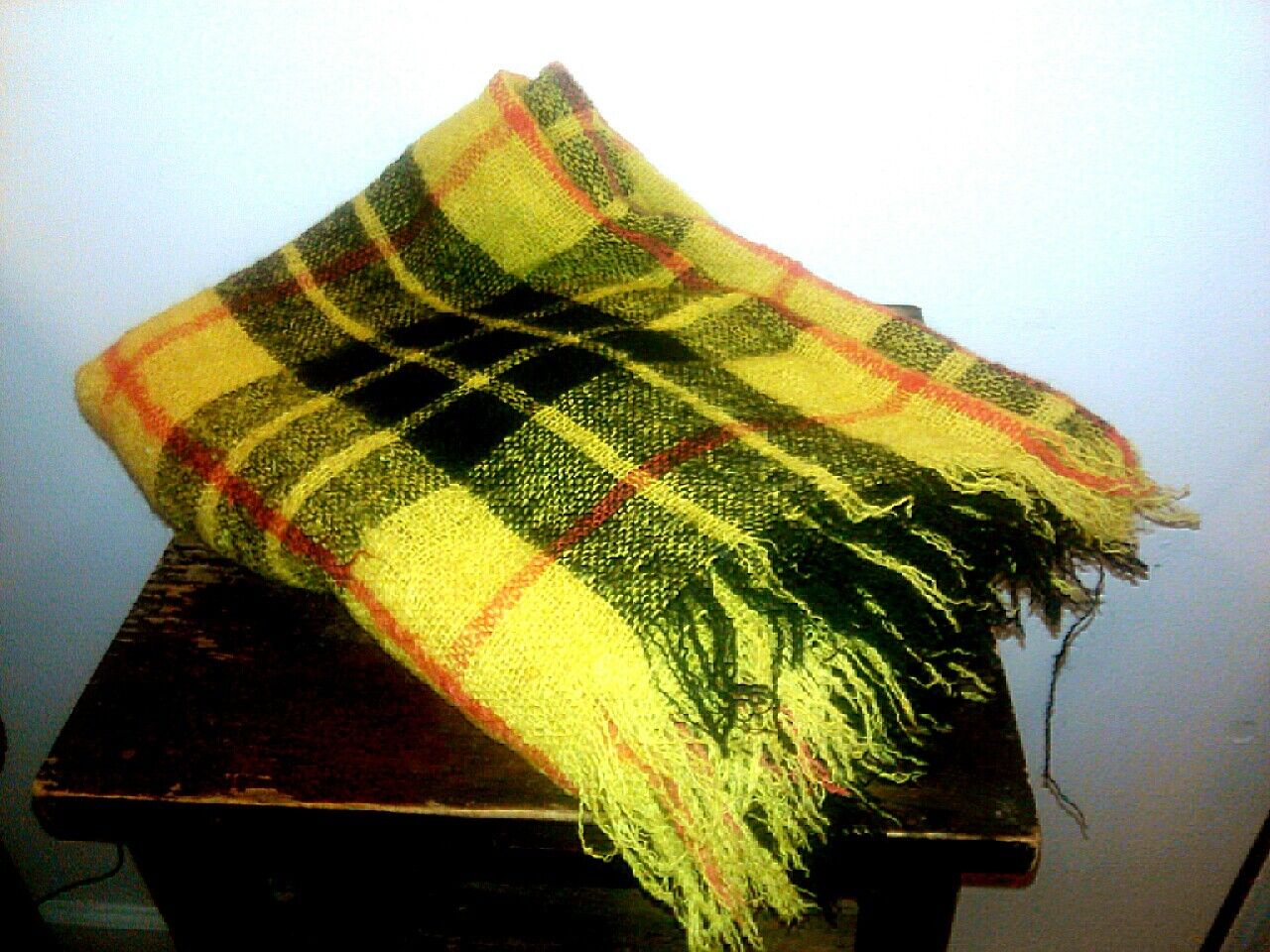 Vtg Craig-Na-Creidhe Dress Mcleod Pure Mohair Wool Scotland Plaid Throw Blanket 
