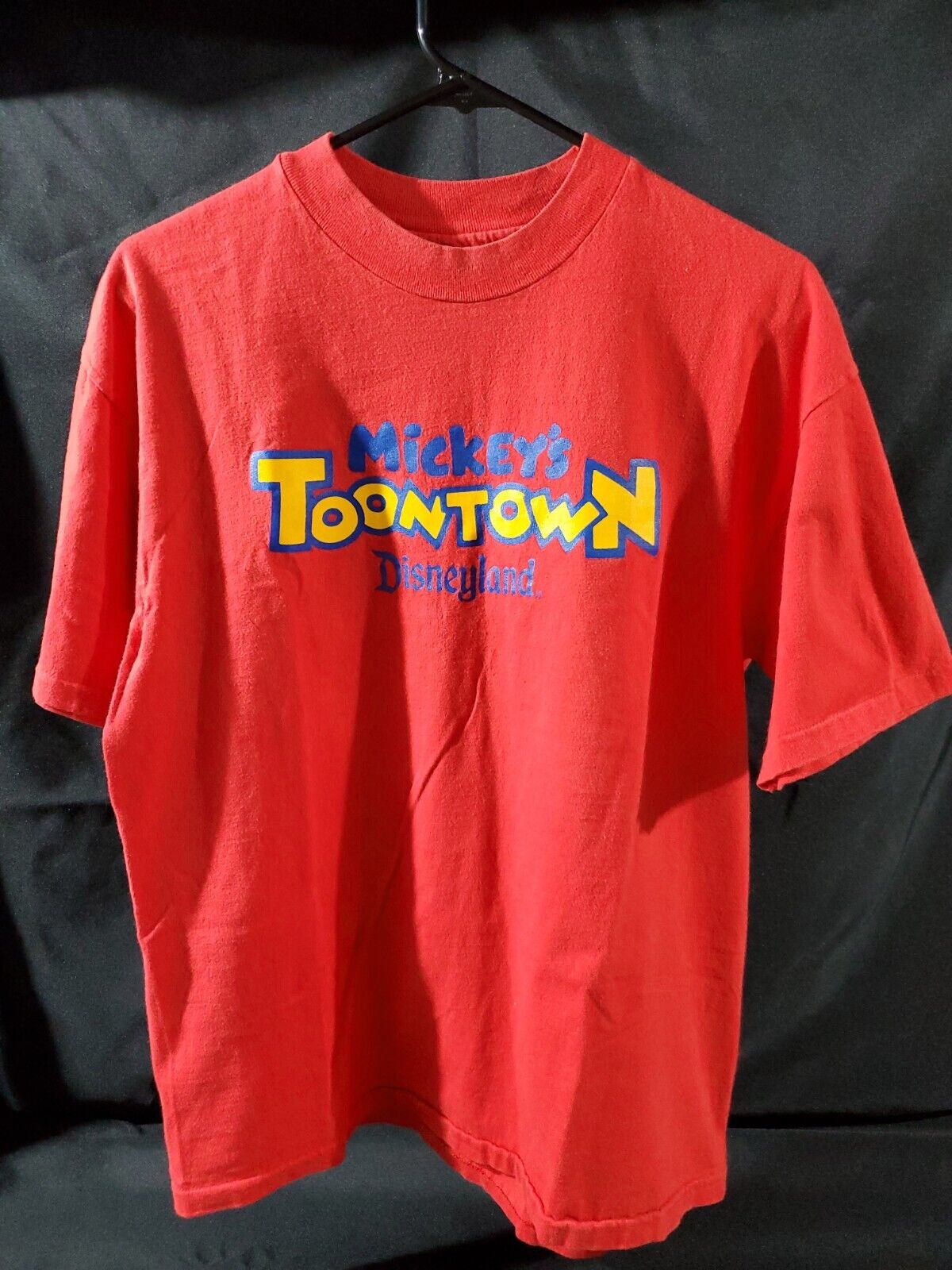 Mickey Mouse Toontown Disney land Shirt, Red, Large tshirt vintage