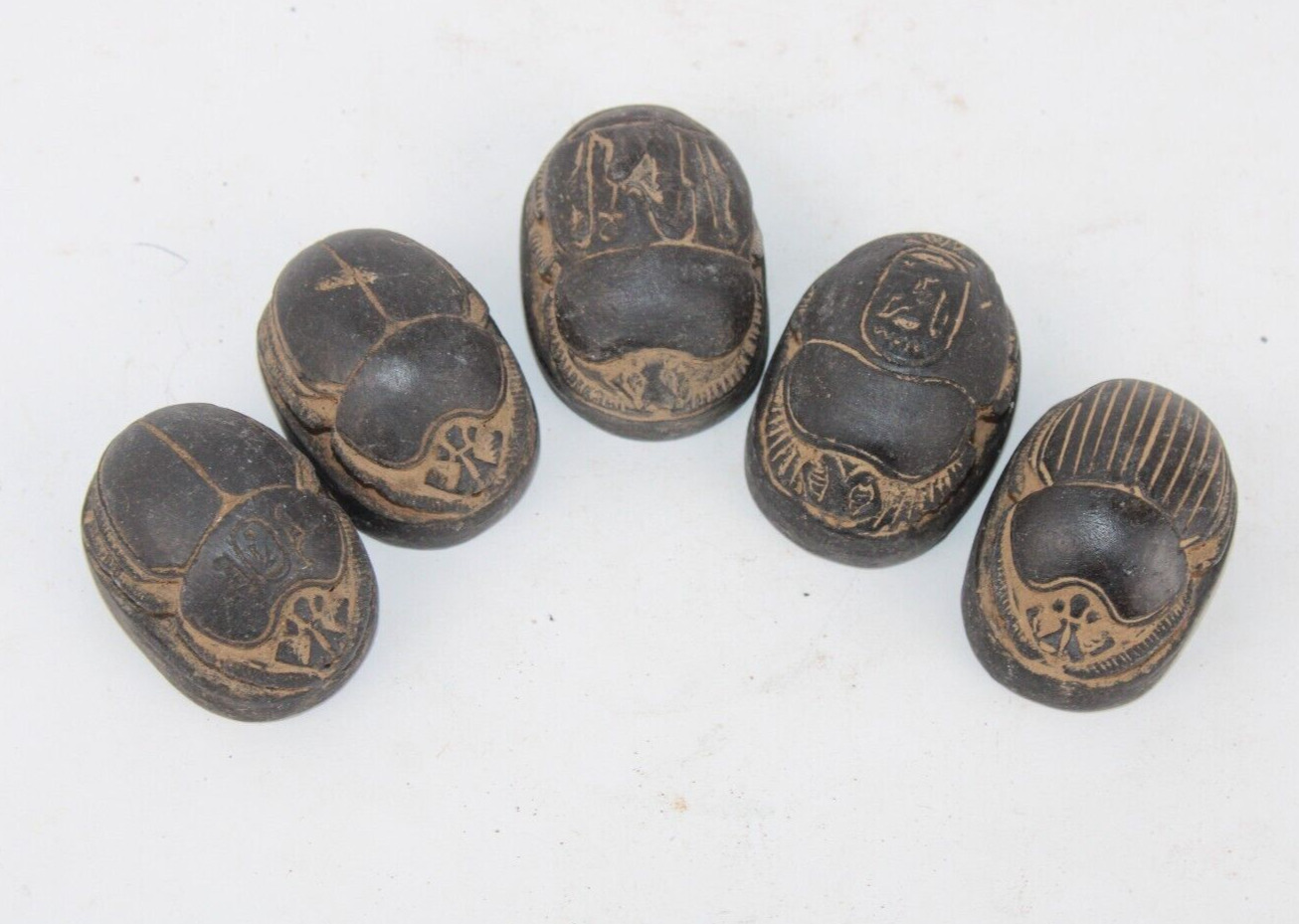 5 RARE ANCIENT EGYPTIAN ANTIQUE SCARAB Stone Old Egypt Tomb Protection Egypt His