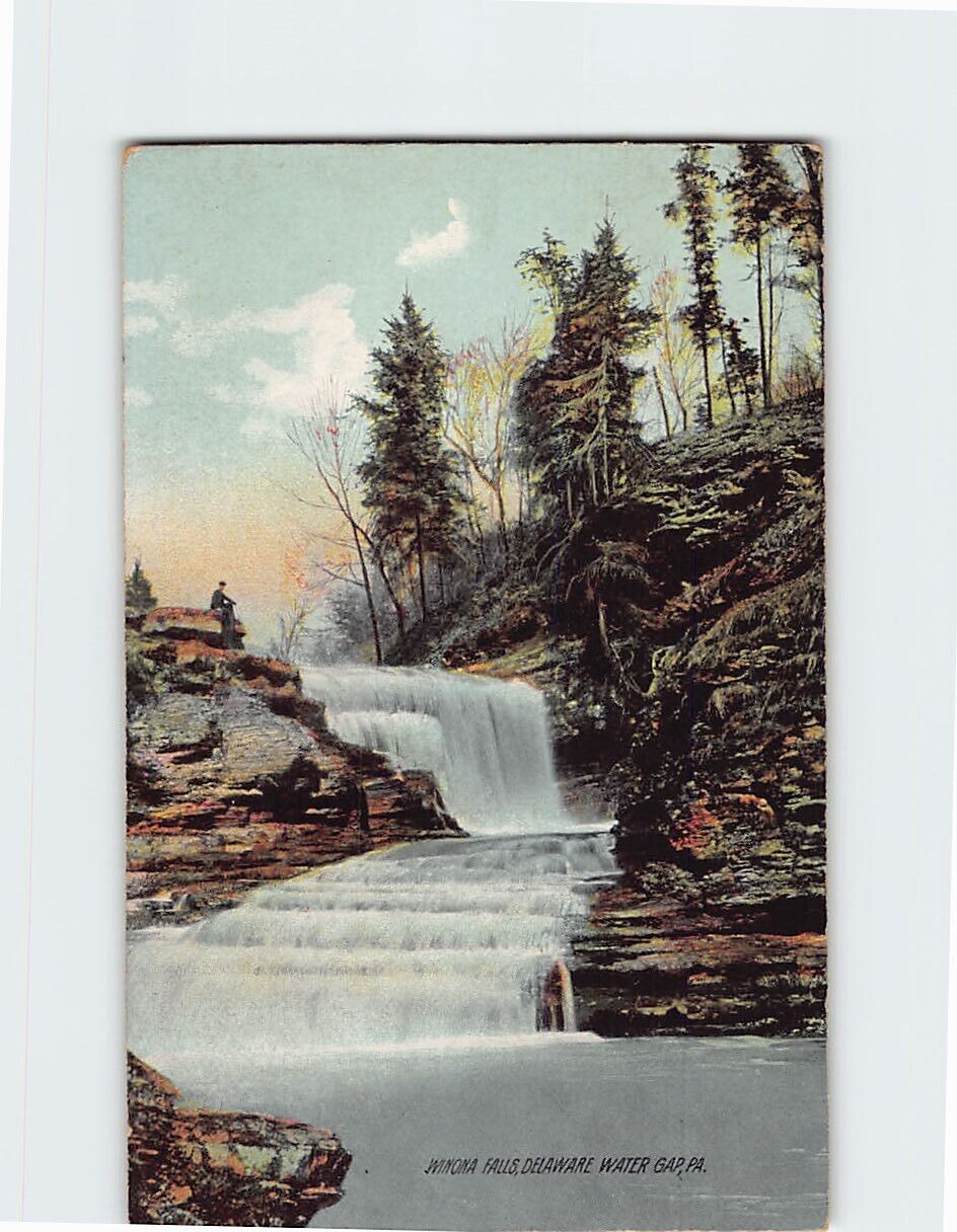 Postcard Winona Falls Delaware Water Gap Pennsylvania USA