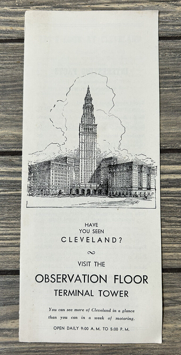 VTG Have You Seen Cleveland? Visit the Observation Floor Terminal Tower Pamphlet
