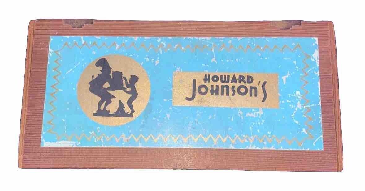 Antique 1910 HOWARD JOHNSON’S Vintage Wood Cigar Box, Kingston, N. Y.