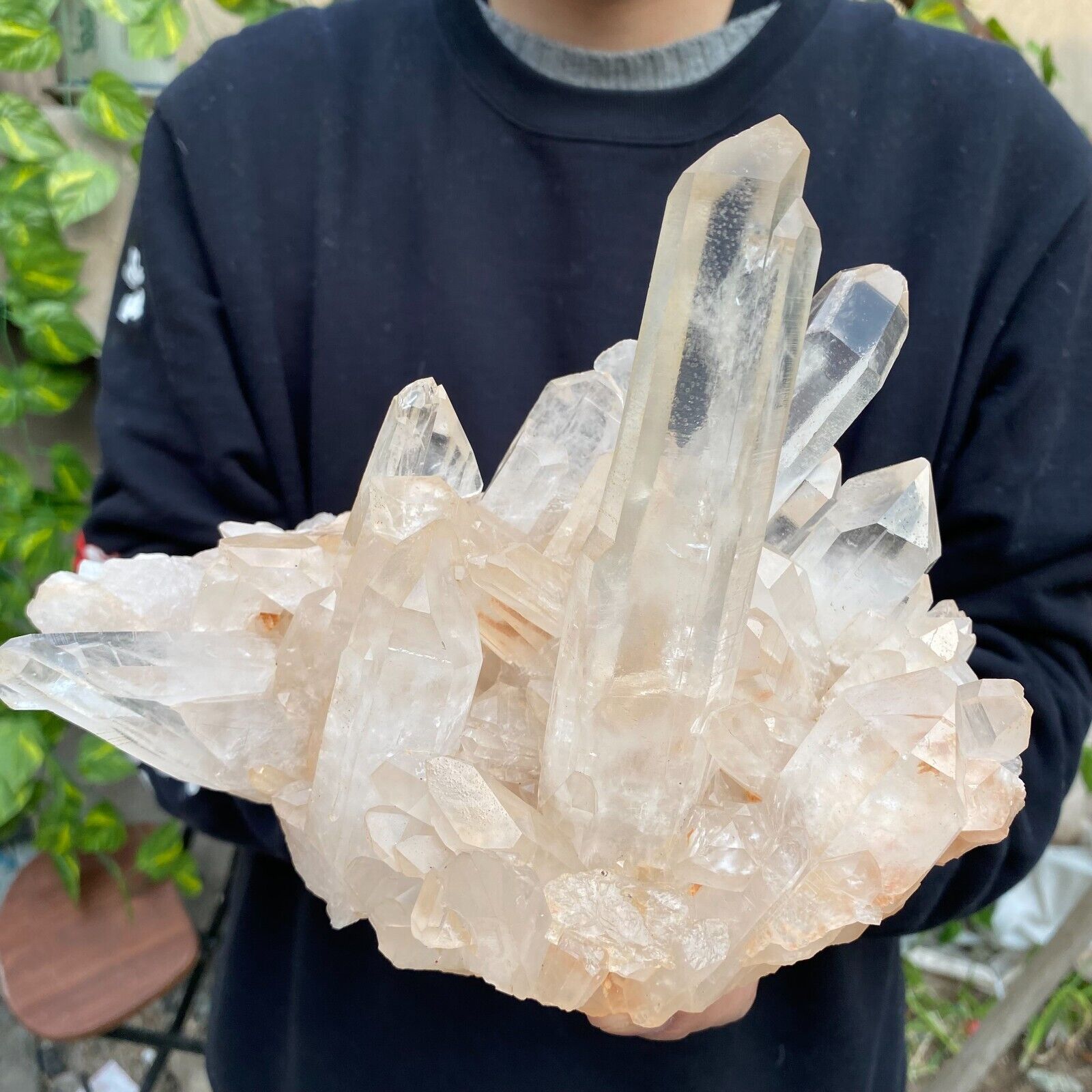 4lb Natural Clear White Quartz Crystal Cluster Rough Healing Specimen