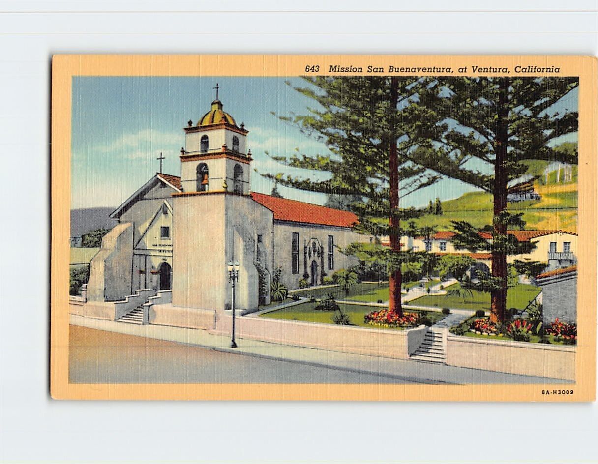 Postcard Mission San Buenaventura Ventura California USA