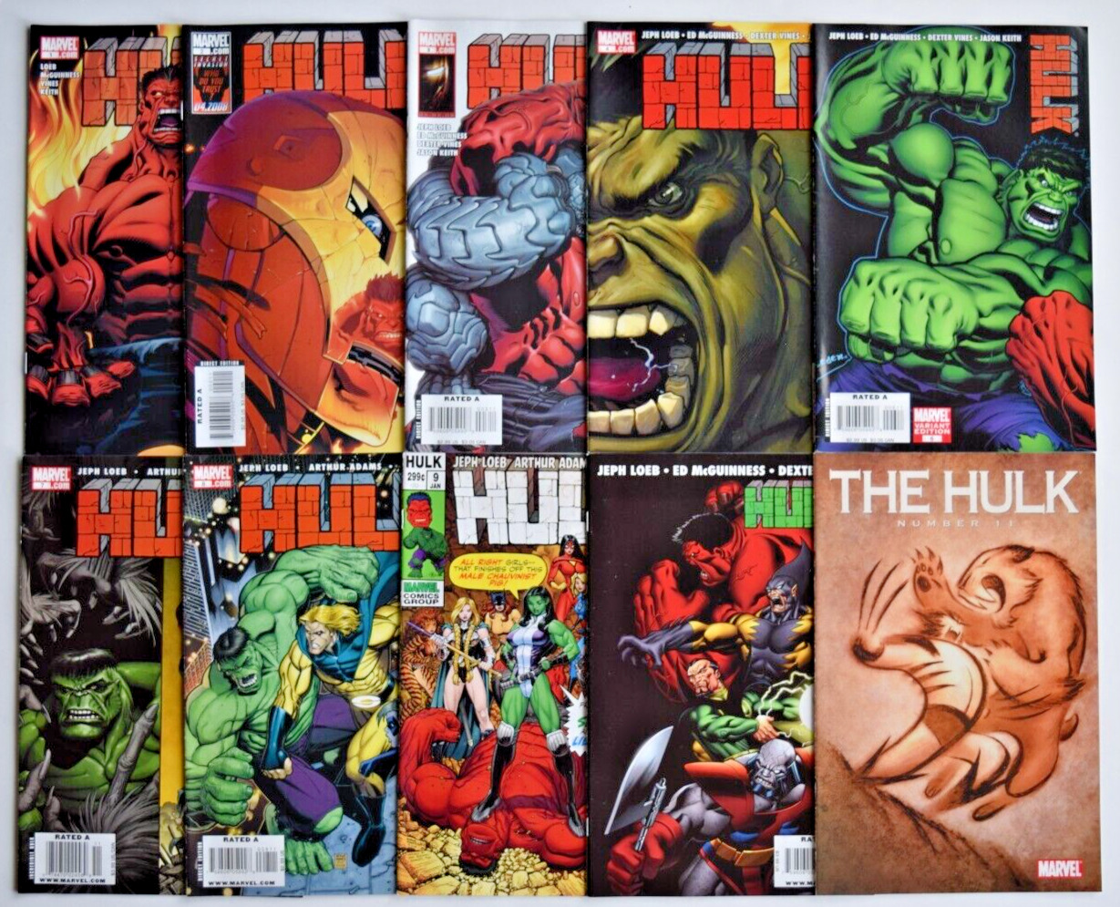 HULK (2008) 50 ISSUE COMIC RUN #1-4,6-22,24-28,32-37,39-54,56,57 MARVEL COMICS