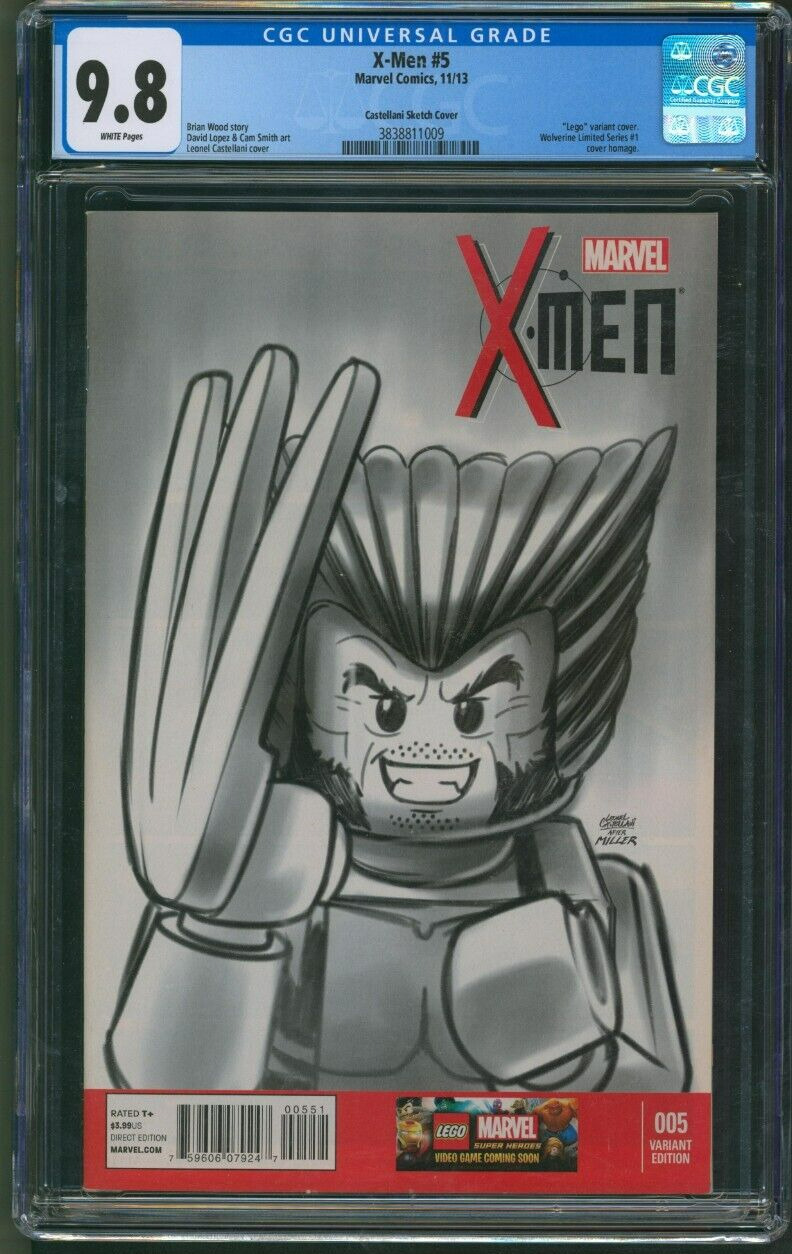X-Men #5 Lego Sketch Castellani Variant CGC 9.8 (Marvel, 2013)