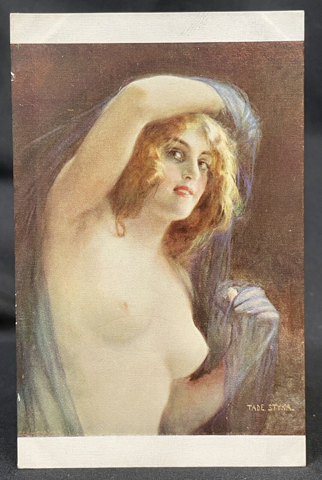 Artist Tade STYKA | Le voile bieu | The Blue Veil | Nude Woman | Salon de | 1900