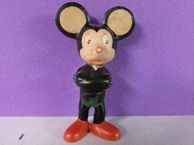 1930s Mickey Mouse - Painted Wood Composite Figure