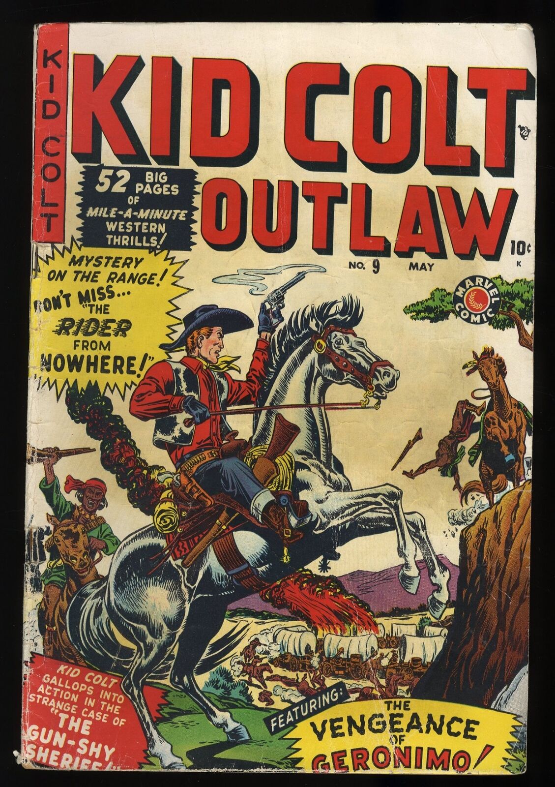 Kid Colt Outlaw #9 GD/VG 3.0 The Man From Nowhere Joe Maneely Cover Marvel