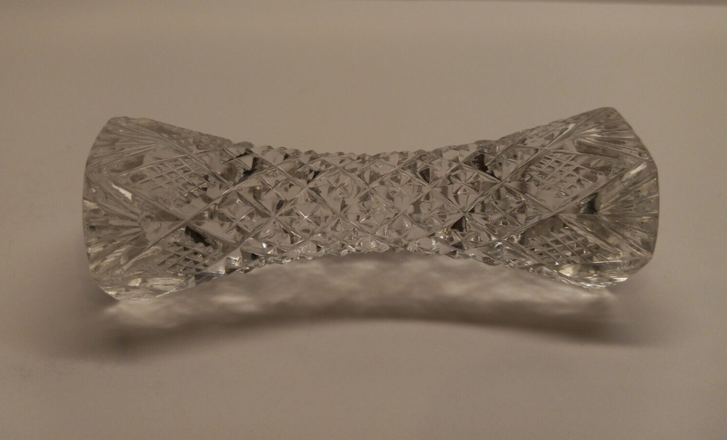 Antique Victorian French Cut Crystal Knife Rest, 4 inches long