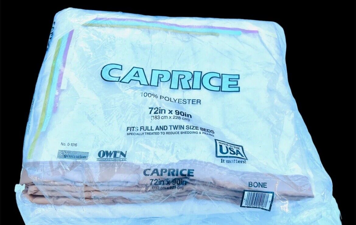 Vintage Owen Caprice Polyester Blanket -Fits Full and Twin Bed ( 72x90) New Oth
