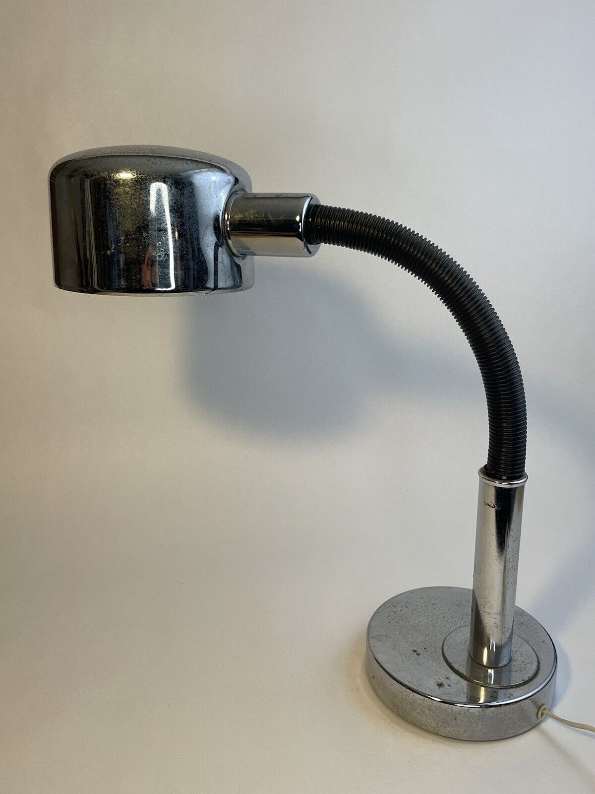 1970’s Chrome And Black Table Lamp